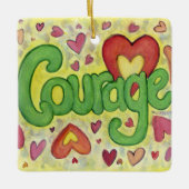 Word Art aangepaste feestdagen stimuleren Gift Orn Keramisch Ornament (Voorkant)