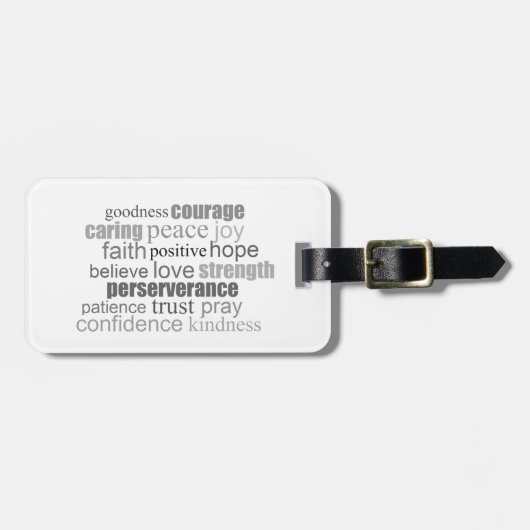 Word Art aanmoedigen Bagagelabel (Voorkant horizontaal)