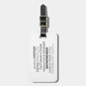 Word Art aanmoedigen Bagagelabel (Voorkant verticaal)