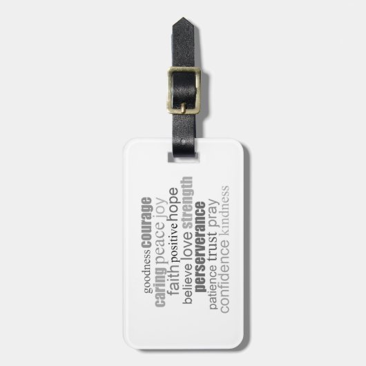 Word Art aanmoedigen Bagagelabel (Voorkant verticaal)