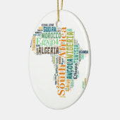 Word Art Afrika Keramisch Ornament (Links)