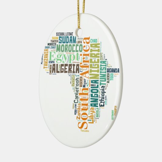 Word Art Afrika Keramisch Ornament (Links)