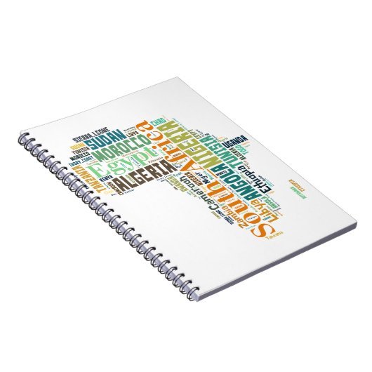 Word Art Afrika Notitieboek (Rechterzijde)