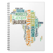 Word Art Afrika Notitieboek (Voorkant)