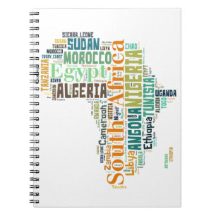 Word Art Afrika Notitieboek