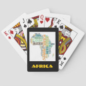 Word Art Afrika Pokerkaarten (Achterkant)