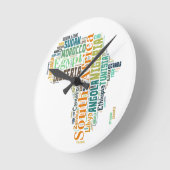 Word Art Afrika Ronde Klok (Hoek)