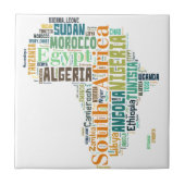 Word Art Afrika Tegeltje (Voorkant)