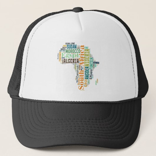 Word Art Afrika Trucker Pet (Voorkant)