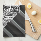 Word Art Design voor Lacrosse Player Theedoek (Quarter Fold)