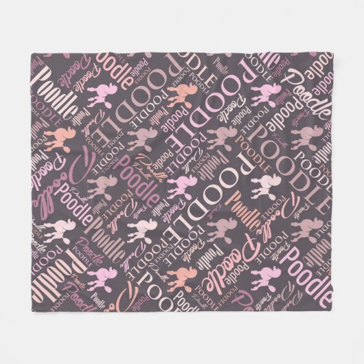 Word Art Fleece Deken (Voorkant (Horizontaal))