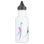 Word Art-gepersonaliseerde netball speler voor spe Waterfles (Links)