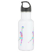 Word Art-gepersonaliseerde netball speler voor spe Waterfles (Achterkant)
