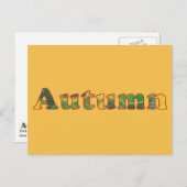 Word Art Herfst Abstracte Letters Briefkaarten (Voorkant / Achterkant)