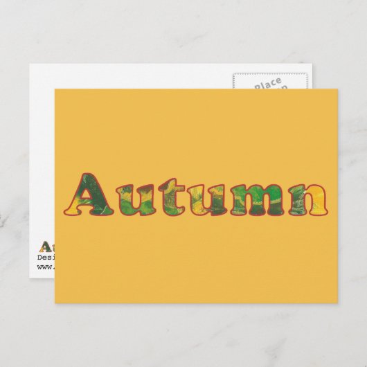 Word Art Herfst Abstracte Letters Briefkaarten (Voorkant / Achterkant)