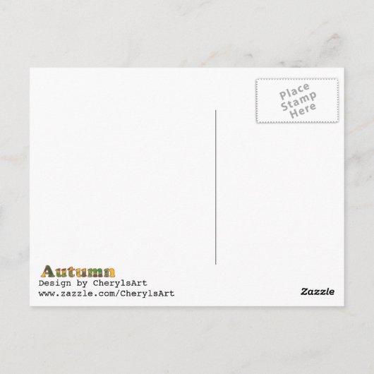 Word Art Herfst Abstracte Letters Briefkaarten (Achterkant)