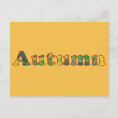 Word Art Herfst Abstracte Letters Briefkaarten (Voorkant)