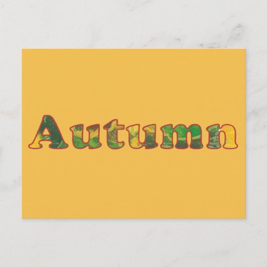 Word Art Herfst Abstracte Letters Briefkaarten (Voorkant)