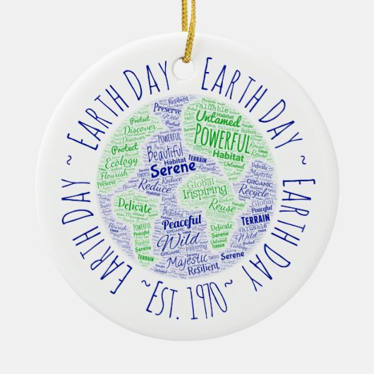 Word Art Keramisch Ornament (Voorkant)