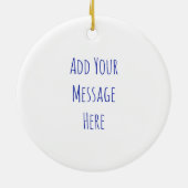 Word Art Keramisch Ornament (Achterkant)