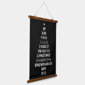 WORD ART KERSTBOOM HANGEND WANDKLEED (Gebogen)