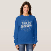 Word Art - Laat het sneeuwen met sneeuwige achterg Trui (Voorkant volledig)