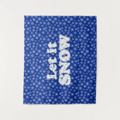 Word Art - Laat het sneeuwen met sneeuwige achterg Wandkleed (Voorkant)