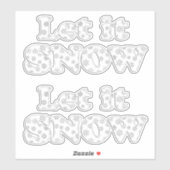 Word Art - Laat het sneeuwen Sticker (Vel)