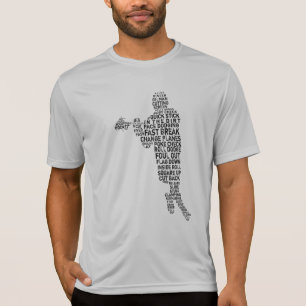 Word Art Lacrosse Player T-shirt
