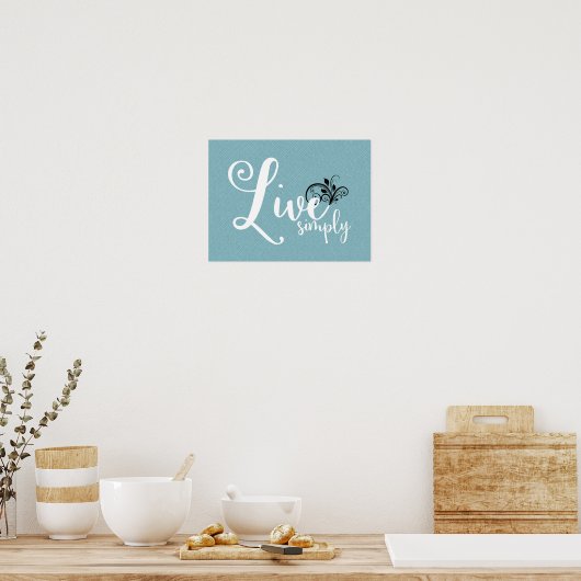 Word Art "Live Simply" | POSTER (Keuken)