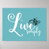 Word Art "Live Simply" | POSTER (Voorkant)