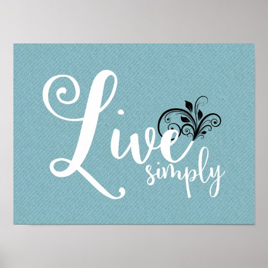 Word Art "Live Simply" | POSTER (Voorkant)