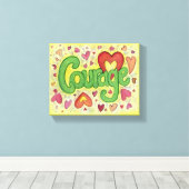 Word Art schilderen met vloerkleuring canvas stimu Afdruk (Insitu (Houten vloer))