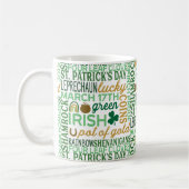 Word Art St Patrick's Day Koffiemok (Links)