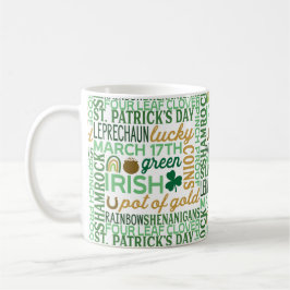 Word Art St Patrick's Day Koffiemok