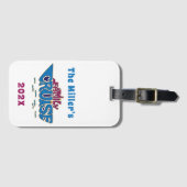 Word Art-tekst over familie, aangepast Bagagelabel (Voorkant (horizontaal))