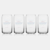 Word Art-tekst over familie, aangepast Blikvorm Glas (Achterkant)