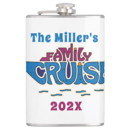 Word Art-tekst over familie, aangepast Heupfles