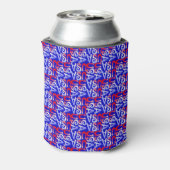 Word Art USA-tekst, blauwe DRINK KOELBOX Blikjeskoeler (Blikje Achterkant)
