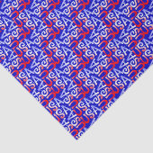 Word Art USA Text, Blue-TISSUE WRAPPING PAPER Tissuepapier (Detail)