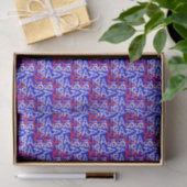 Word Art USA Text, Blue-TISSUE WRAPPING PAPER Tissuepapier (Geschenk)