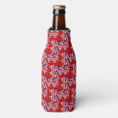 Word Art USA Text, Red-DRINK FLES COOLER (Fles Voorkant)