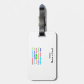 Word Art voor reizen en verkennen Bagagelabel (Achterkant verticaal)