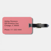 Word Art voor Remote Sunset Beach Palm Tree Bagagelabel (Achterkant horizontaal)