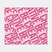 Word Art Voorbeelden van creatief patroonpatroon Fleece Deken (Voorkant (Horizontaal))