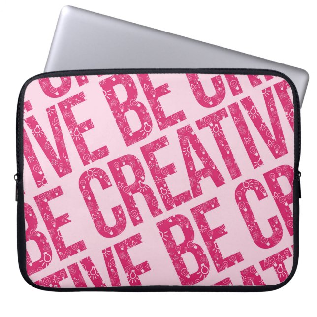 Word Art Voorbeelden van creatief patroonpatroon Laptop Sleeve (Voorkant)