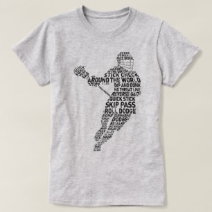 Word Art Wordle Lacrosse Player T-shirt