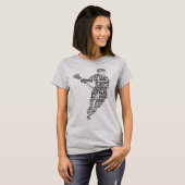 Word Art Wordle Lacrosse Player T-shirt (Voorkant volledig)