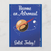 Word astronaut vandaag ingeschreven! briefkaart (Voorkant)