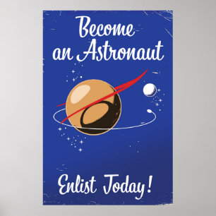 Word astronaut vandaag ingeschreven! poster
